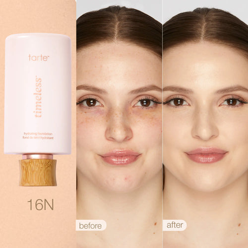tarte timeless hydrating foundation & serum foundation brush - full coverage serum foundation + FREE brush - Combined Variations: 16N fair-light neutral  + brush