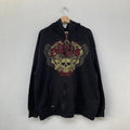 Zipper Hoodie Y2K Harajuku goth Long Sleeve Sweatshirt Oversized Hooded Jacket Gothic Loose Streetwear Skull Anime Men Women