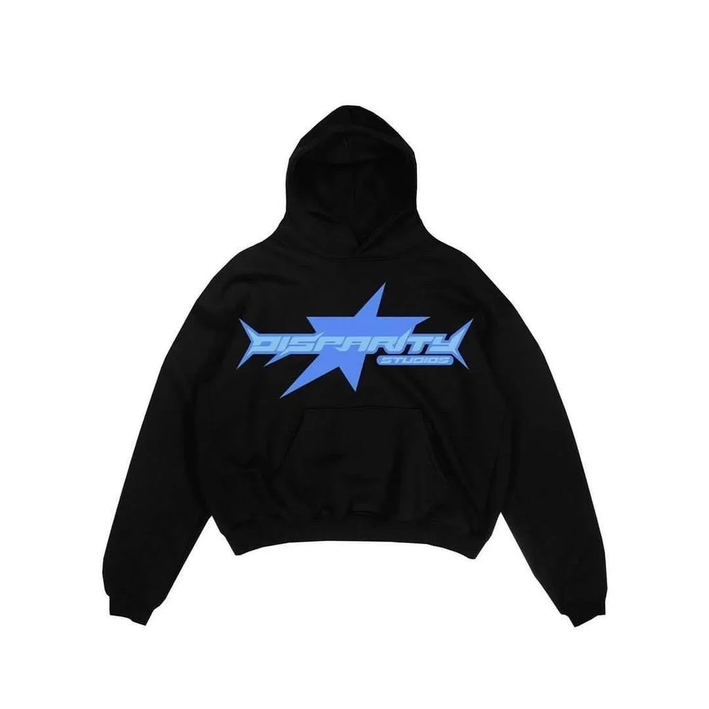 New Seekers Black Fashionable Hoodie Print Embroidery Design Hooded Women Hip-hop Streetwear Dressing Up Loose Daily  Sweatshirt