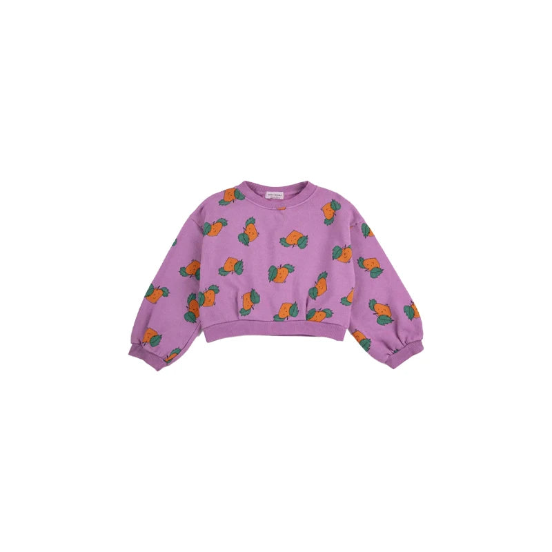 Spring Summer 2026 New Children Leisure Suit Korean Boy Girl Cartoon Printed Hoodie Letter Embroidered Denim Pants Kids Clothes