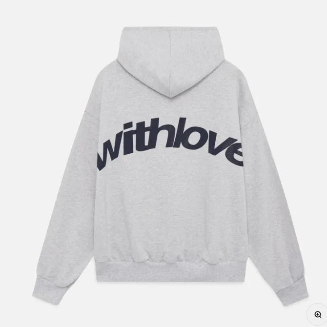 Simple and versatile men's and women's hoodies, retro loose trendy brand letter multi-color hoodie jacket