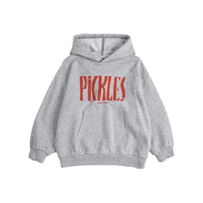 Spring Summer 2026 New Children Leisure Suit Korean Boy Girl Cartoon Printed Hoodie Letter Embroidered Denim Pants Kids Clothes