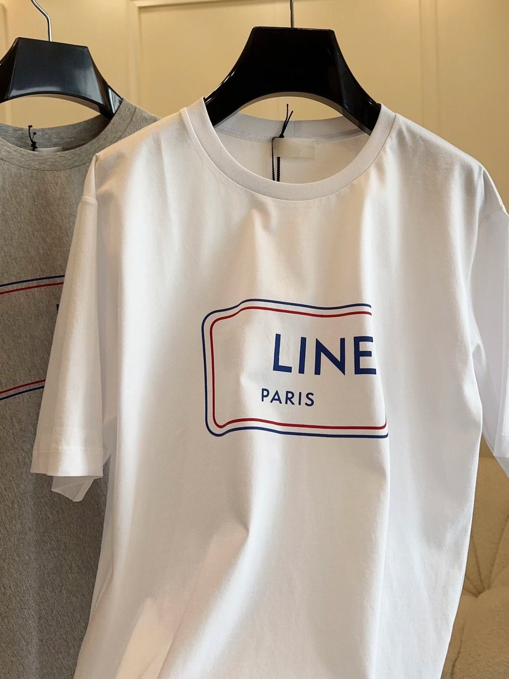 Premium Cotton Short Sleeve T-Shirt Letter Box Print Loose Women's Casual Top Summer Fashion Ladies' round Neck Tee