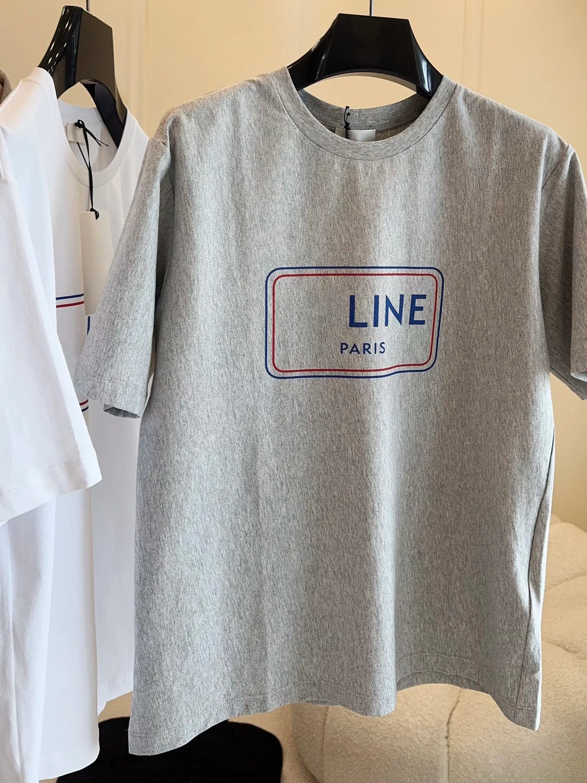 Premium Cotton Short Sleeve T-Shirt Letter Box Print Loose Women's Casual Top Summer Fashion Ladies' round Neck Tee