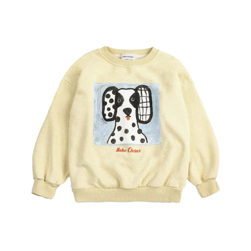 Spring Summer 2026 New Children Leisure Suit Korean Boy Girl Cartoon Printed Hoodie Letter Embroidered Denim Pants Kids Clothes