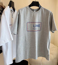 Premium Cotton Short Sleeve T-Shirt Letter Box Print Loose Women's Casual Top Summer Fashion Ladies' round Neck Tee