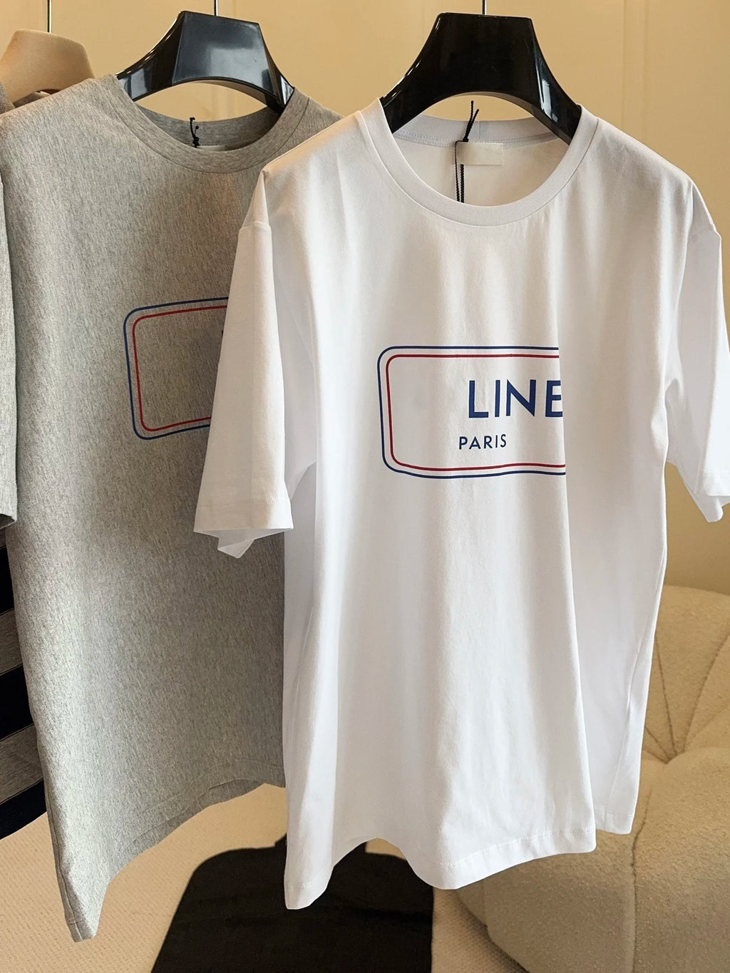 Premium Cotton Short Sleeve T-Shirt Letter Box Print Loose Women's Casual Top Summer Fashion Ladies' round Neck Tee