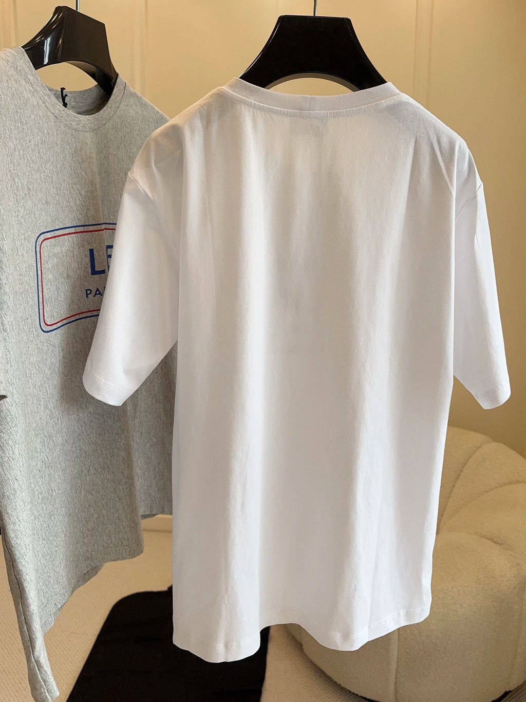 Premium Cotton Short Sleeve T-Shirt Letter Box Print Loose Women's Casual Top Summer Fashion Ladies' round Neck Tee