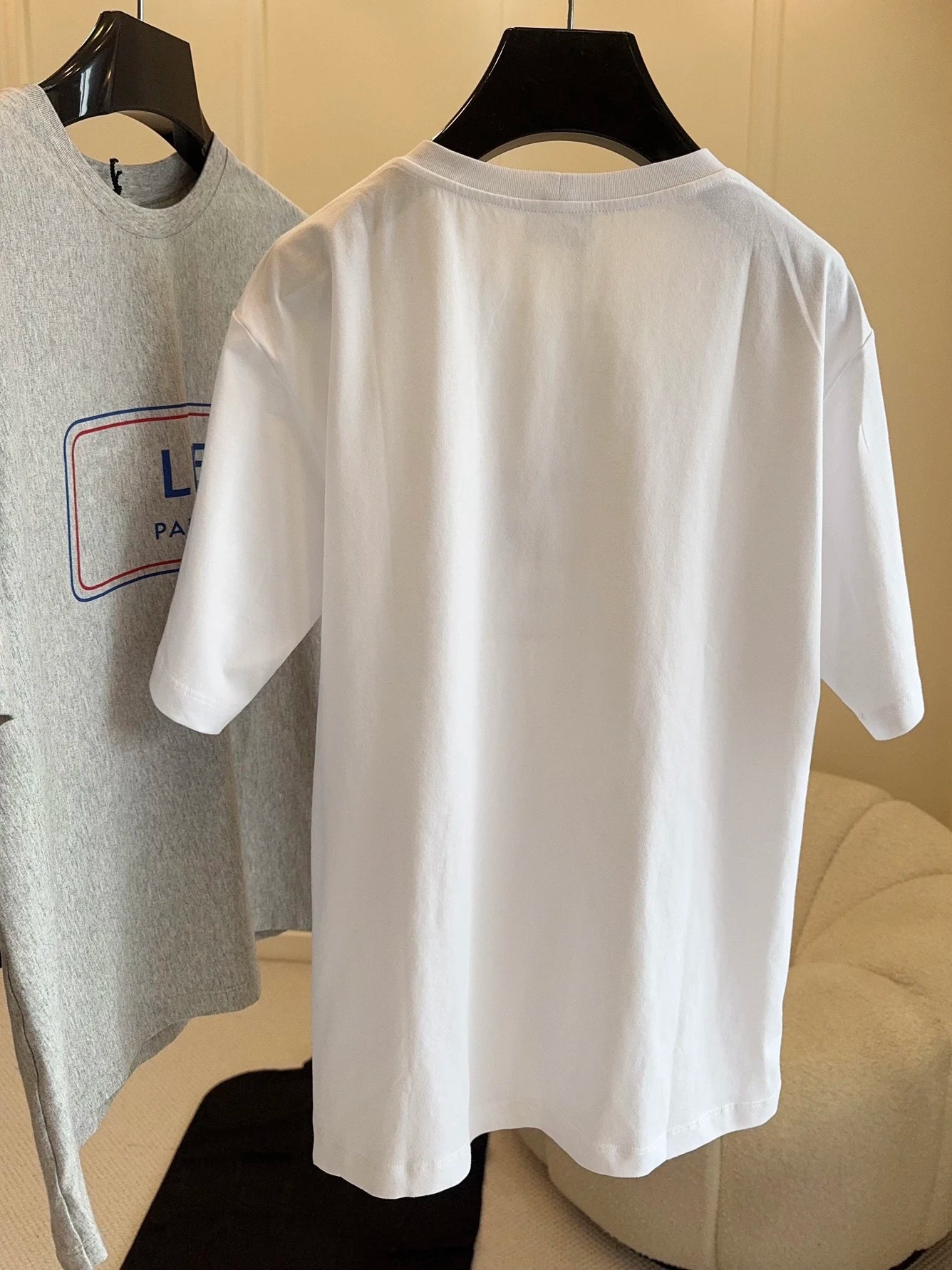 Premium Cotton Short Sleeve T-Shirt Letter Box Print Loose Women's Casual Top Summer Fashion Ladies' round Neck Tee