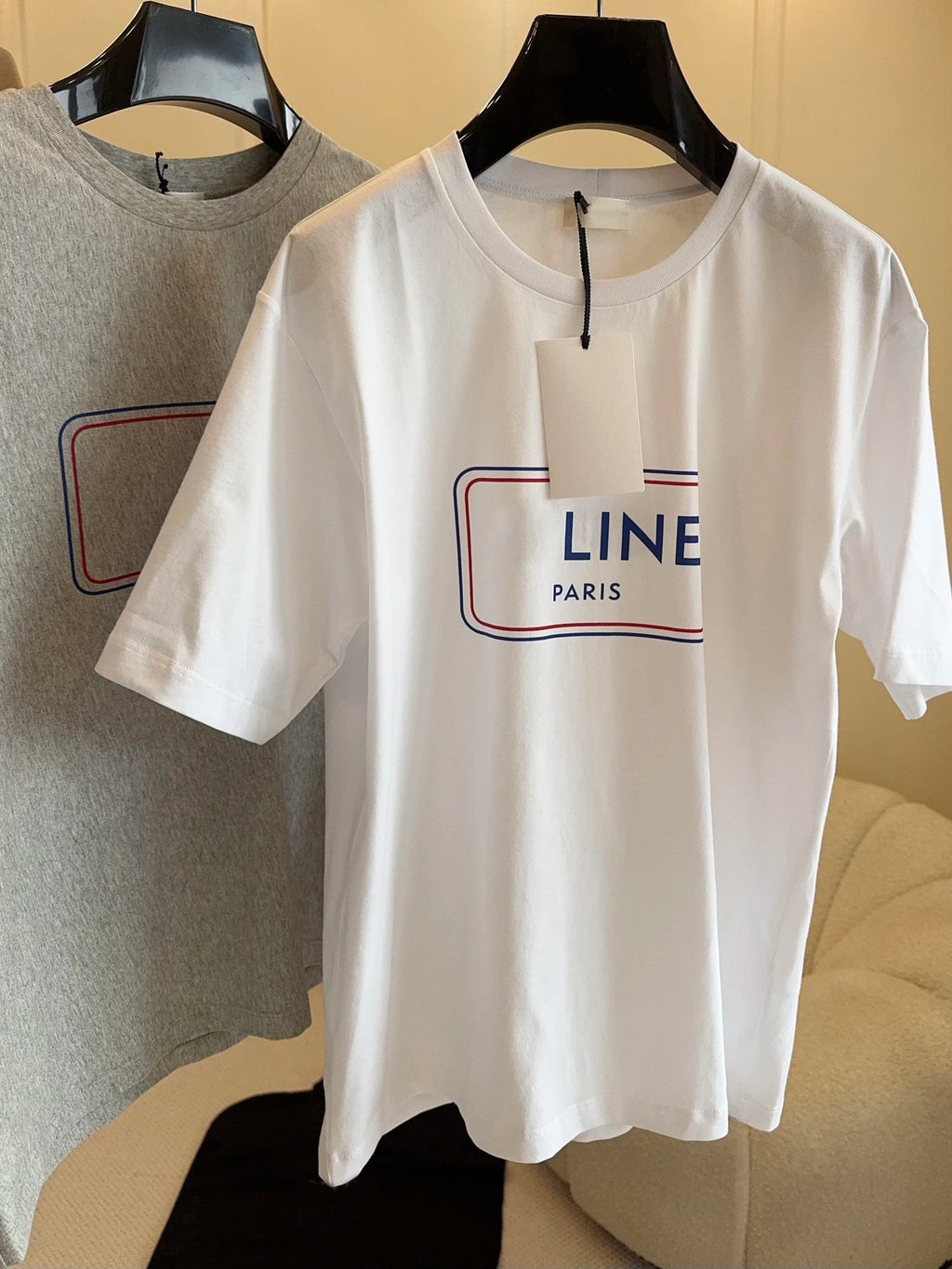 Premium Cotton Short Sleeve T-Shirt Letter Box Print Loose Women's Casual Top Summer Fashion Ladies' round Neck Tee